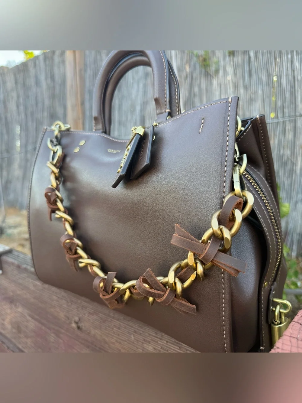 Handmade coach satchel